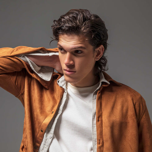 CLASSIC SUEDE BUTTON DOWN SHIRT